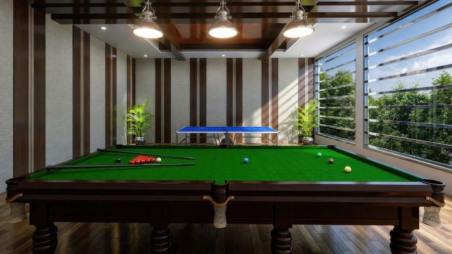 Cards and carrom games room